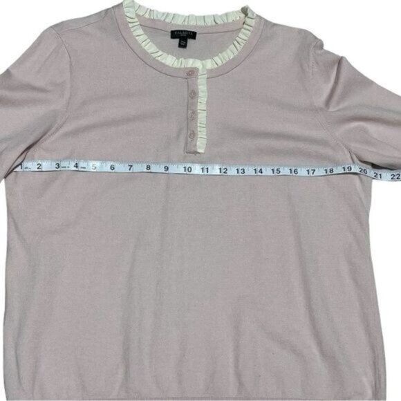Talbots Trimmed Henley Sweater XLP | Soft Knit Pullover Women’s Plus - Picture 8 of 9